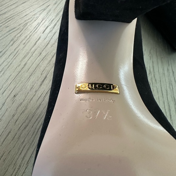 Gucci double G marmont suede pumps black size 37.5 (IT) 7.5 US - Picture 5 of 5